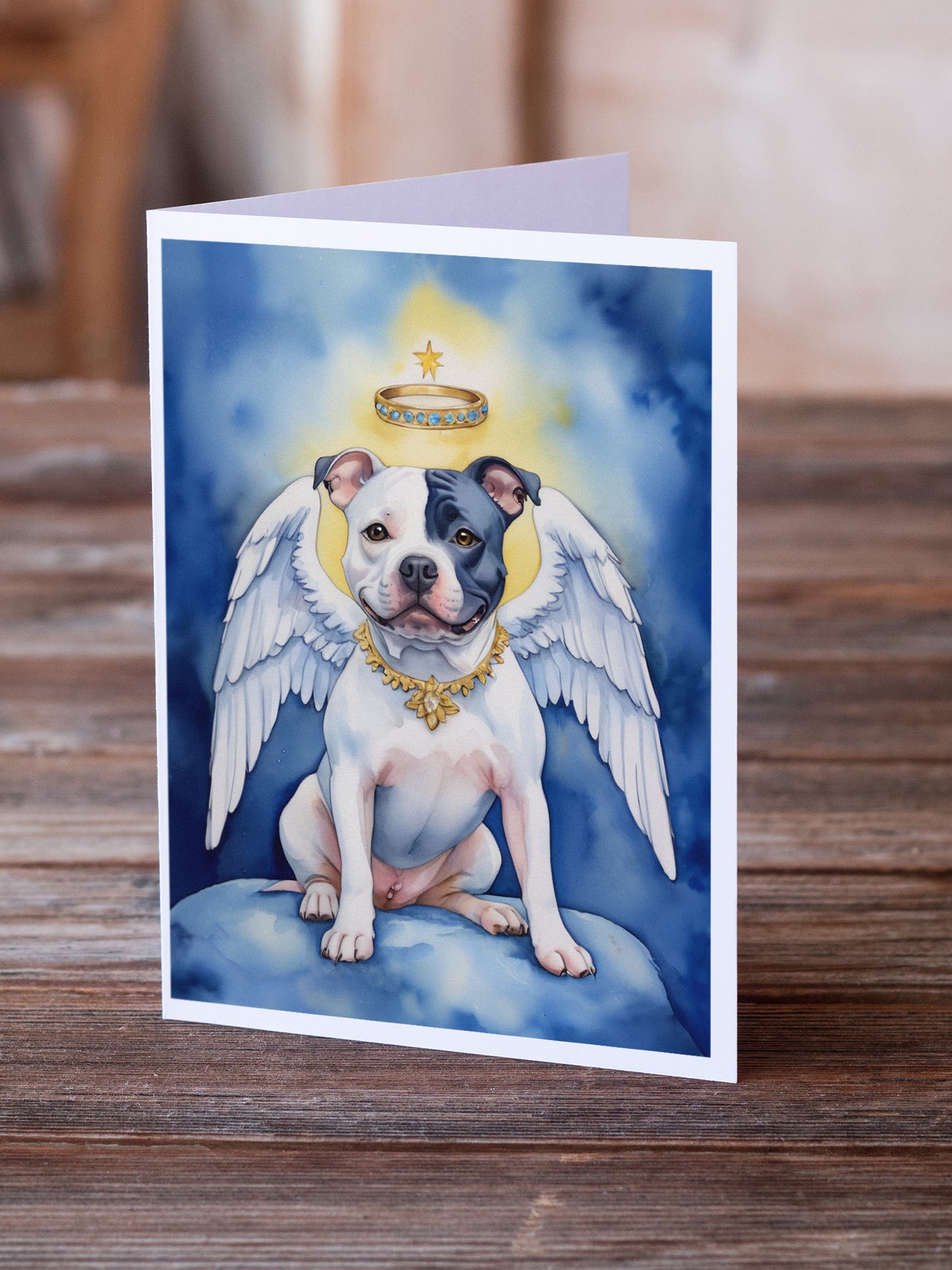 Staffordshire Bull Terrier My Angel Greeting Cards Pack of 8