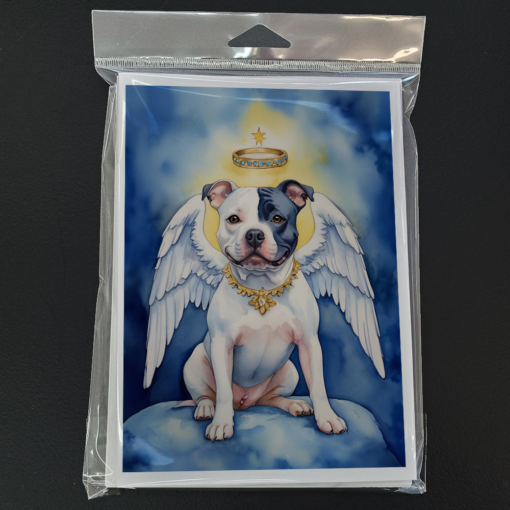 Staffordshire Bull Terrier My Angel Greeting Cards Pack of 8