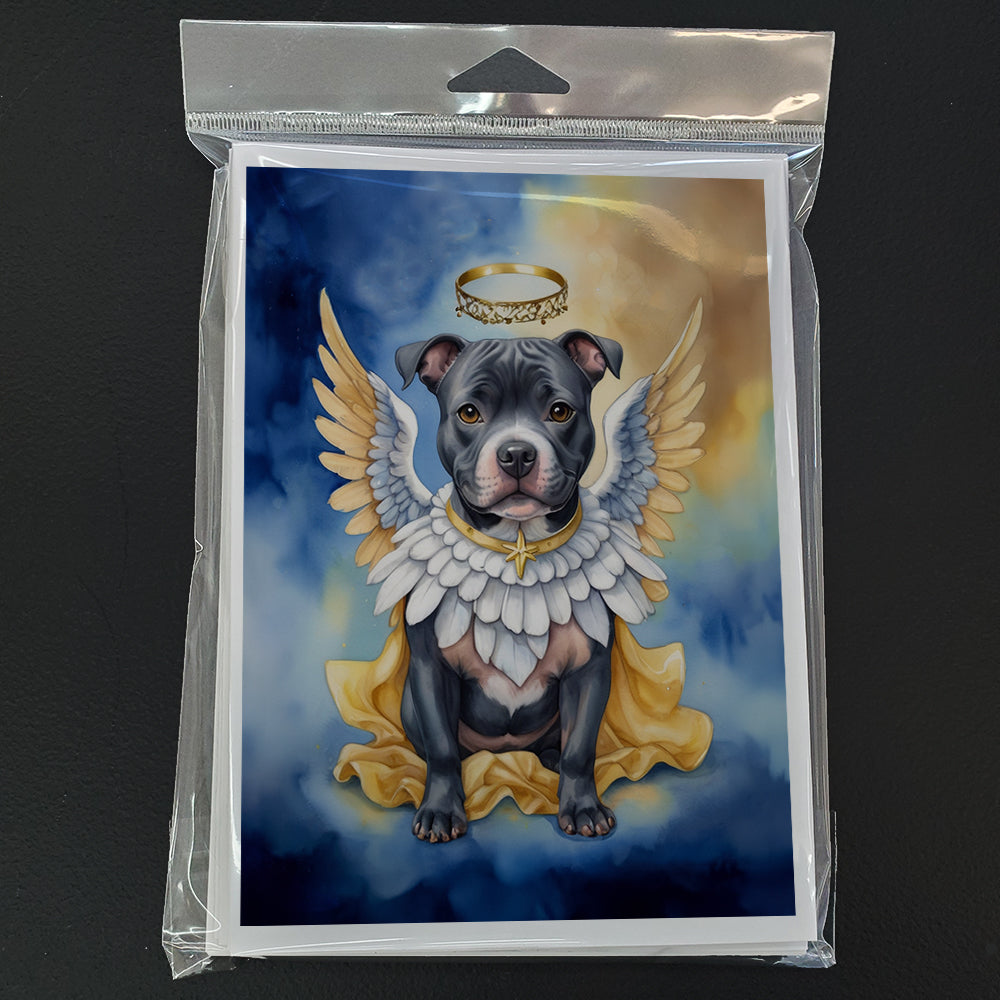 Staffordshire Bull Terrier My Angel Greeting Cards Pack of 8