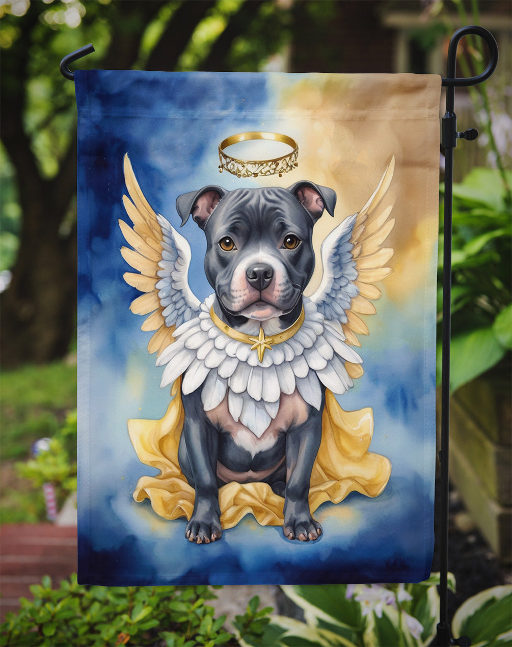 Staffordshire Bull Terrier My Angel Garden Flag