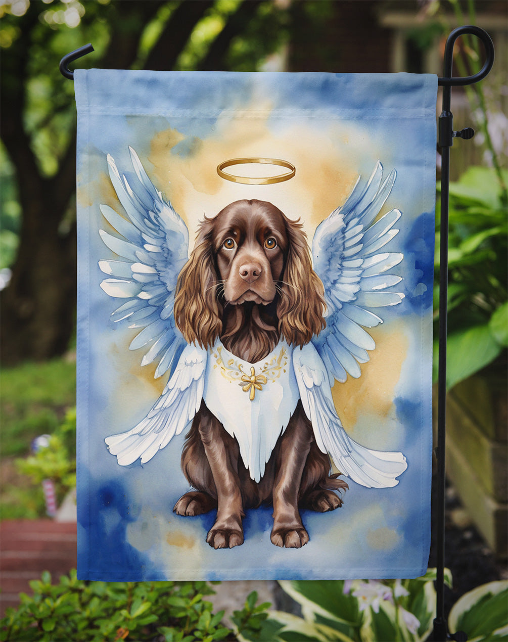 Sussex Spaniel My Angel Garden Flag