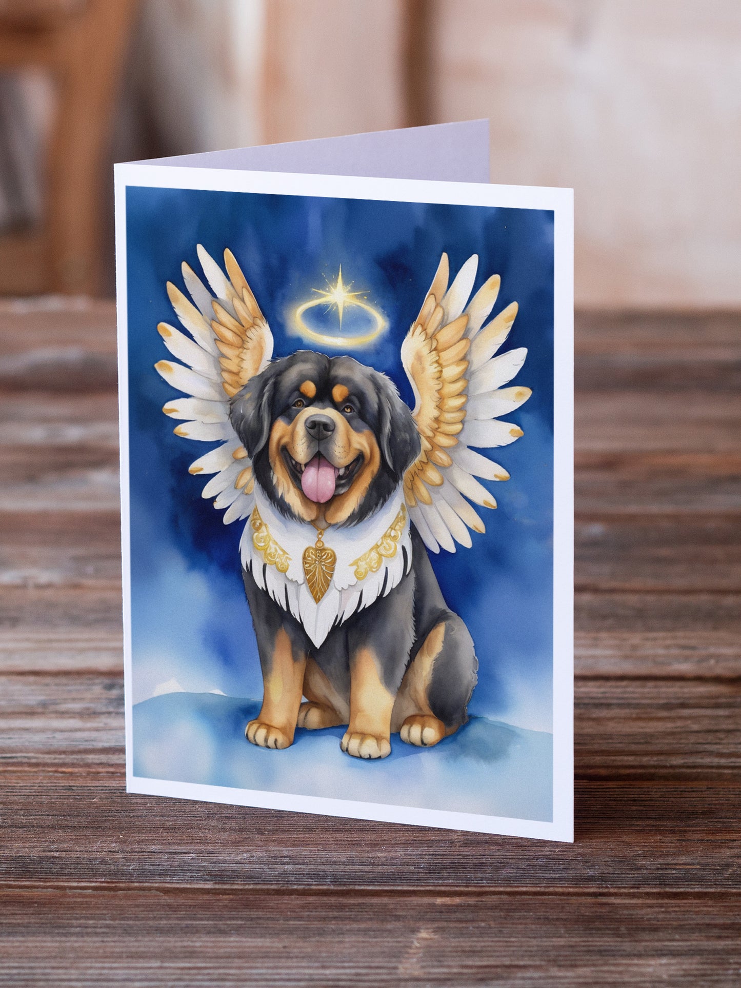 Tibetan Mastiff My Angel Greeting Cards Pack of 8
