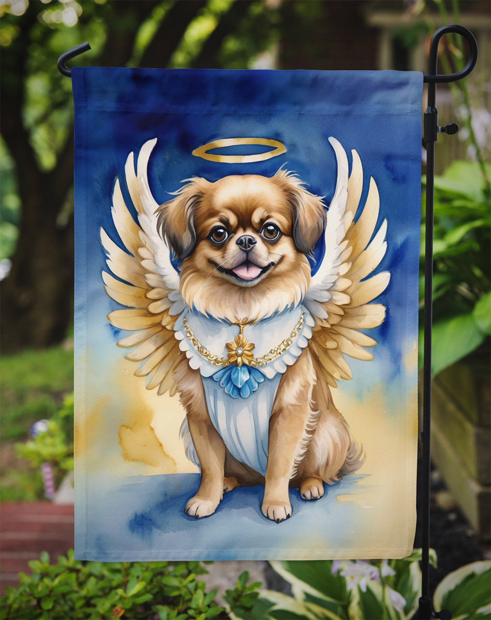 Tibetan Spaniel My Angel Garden Flag