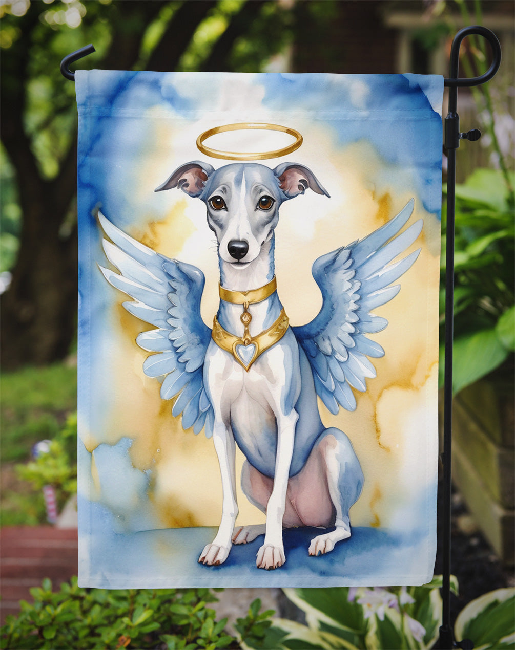 Whippet My Angel Garden Flag