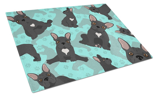 Buy this Black French Bulldog Glass Cutting Board Large