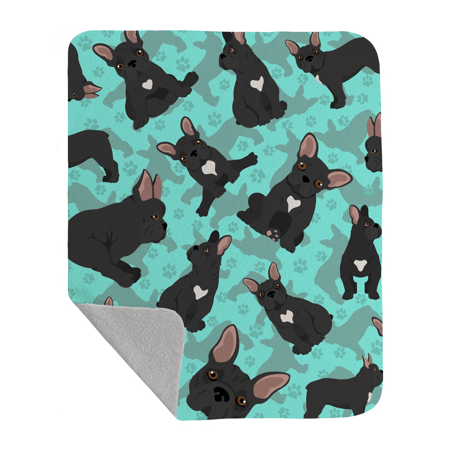 Buy this Black French Bulldog Quilted Blanket 50x60