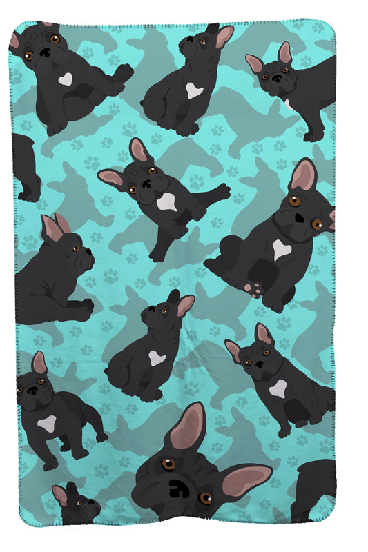 Buy this Black French Bulldog Soft Travel Blanket with Bag