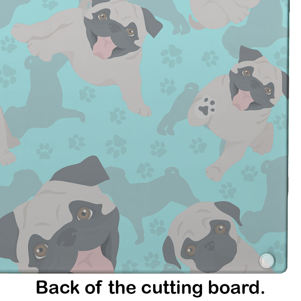 Fawn Pug Glass Cutting Board Large