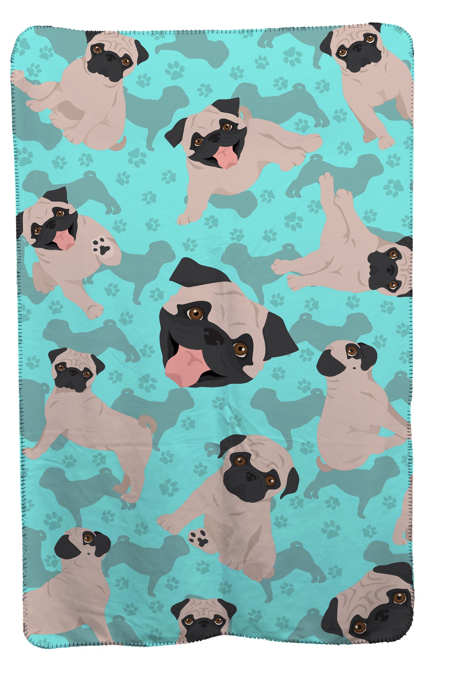 Buy this Fawn Pug Soft Travel Blanket with Bag