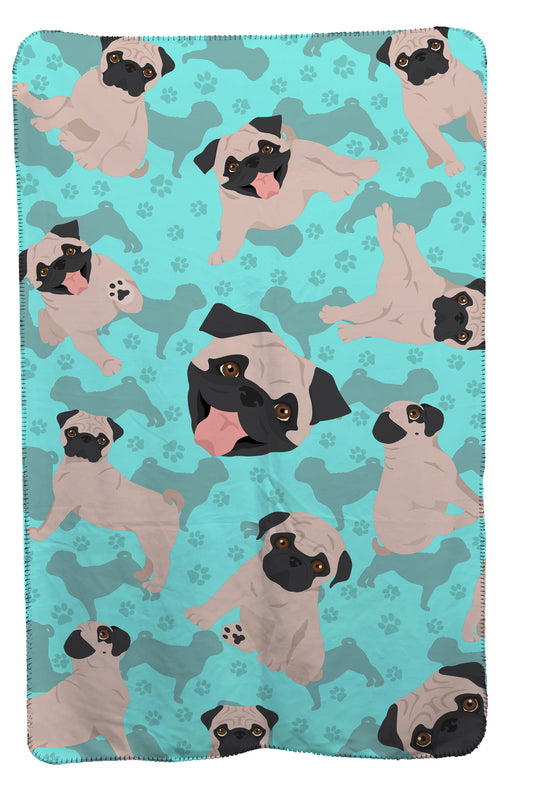 Buy this Fawn Pug Soft Travel Blanket with Bag