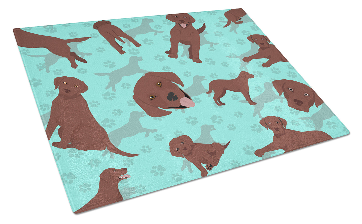 Buy this Chocolate Labrador Retriever Glass Cutting Board Large