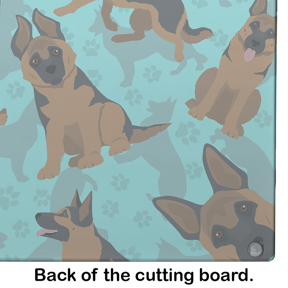 German Shepherd Glass Cutting Board Large
