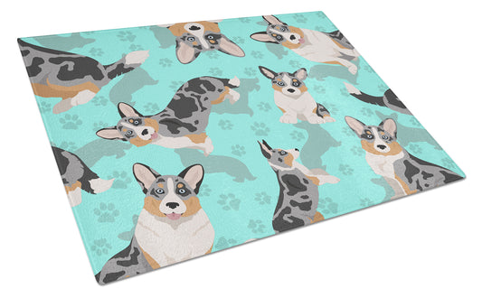 Buy this Blue Merle Welsh Cardigan Corgi Glass Cutting Board Large