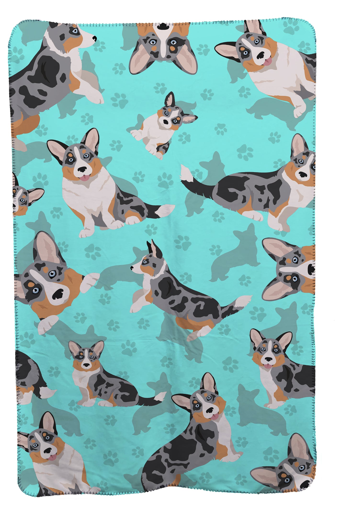 Buy this Blue Merle Welsh Cardigan Corgi Soft Travel Blanket with Bag