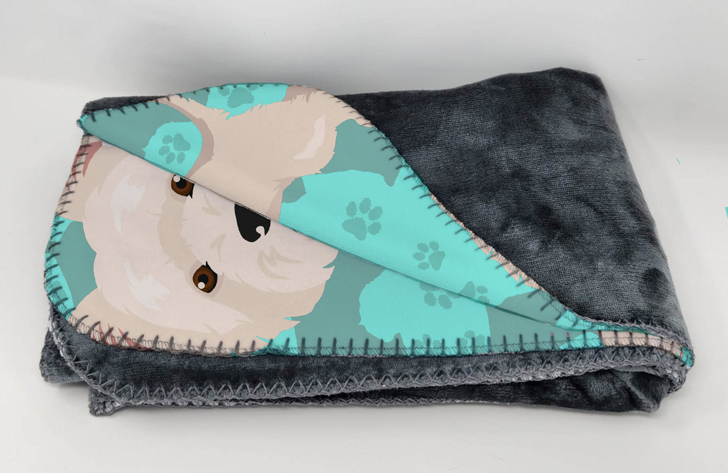 Westie Soft Travel Blanket with Bag