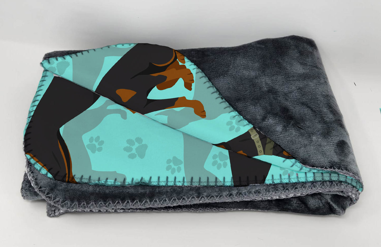 Doberman Pinscher Soft Travel Blanket with Bag