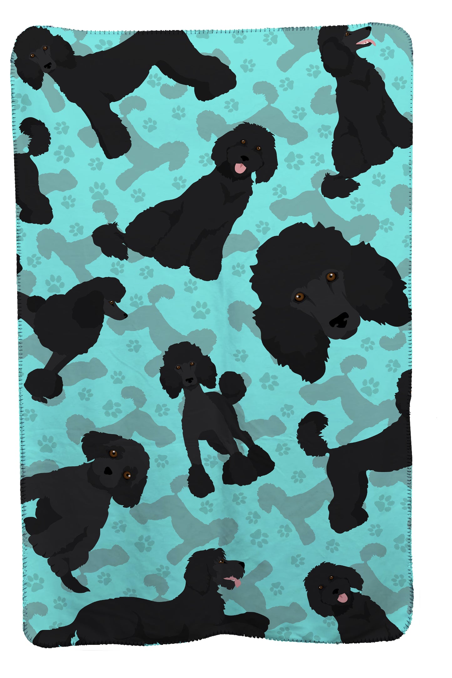 Buy this Black Standard Poodle Soft Travel Blanket with Bag