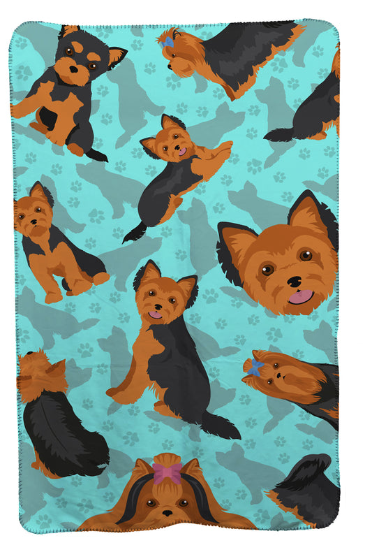 Buy this Black and Tan Yorkie Soft Travel Blanket with Bag