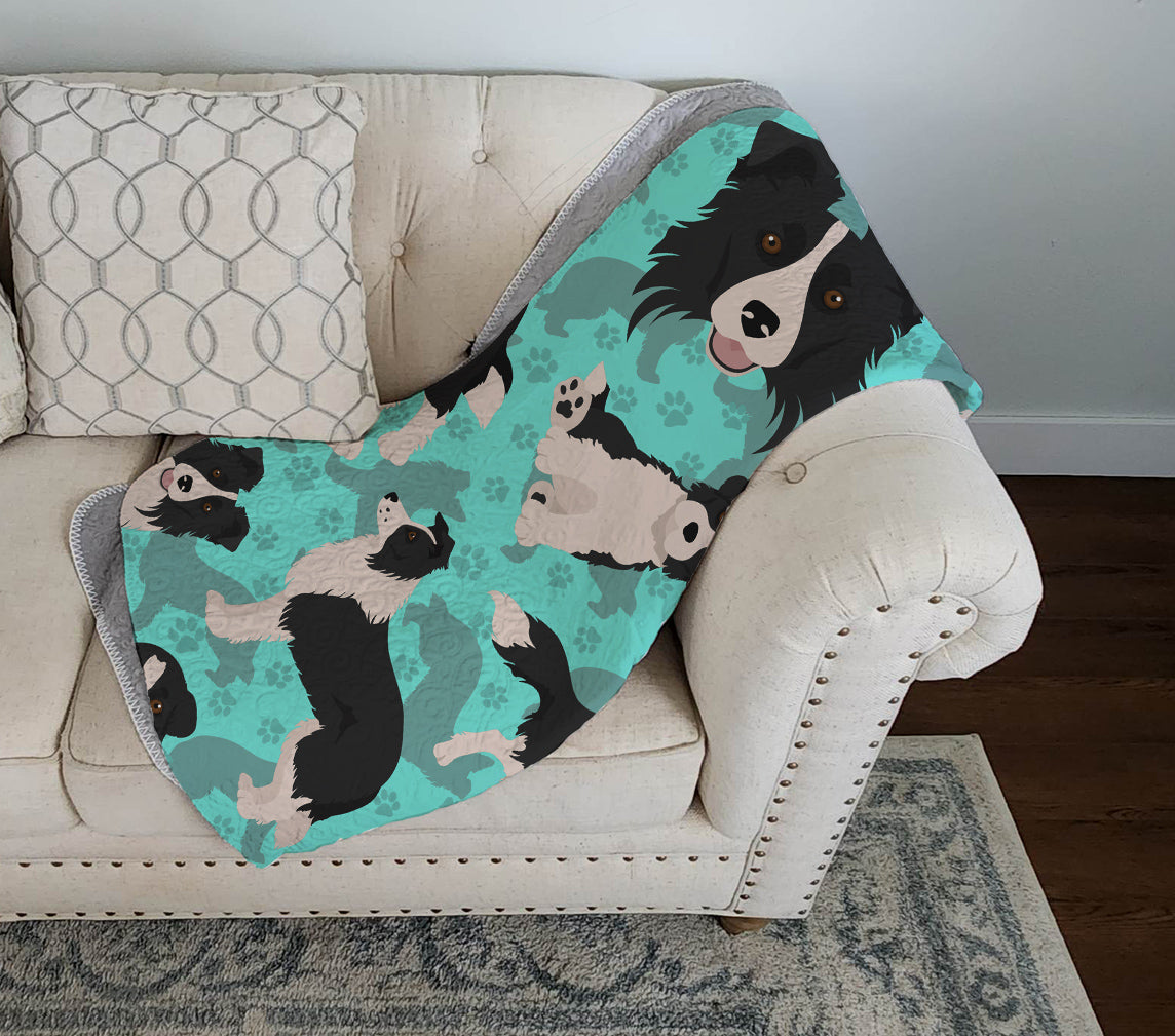 Border Collie Quilted Blanket 50x60