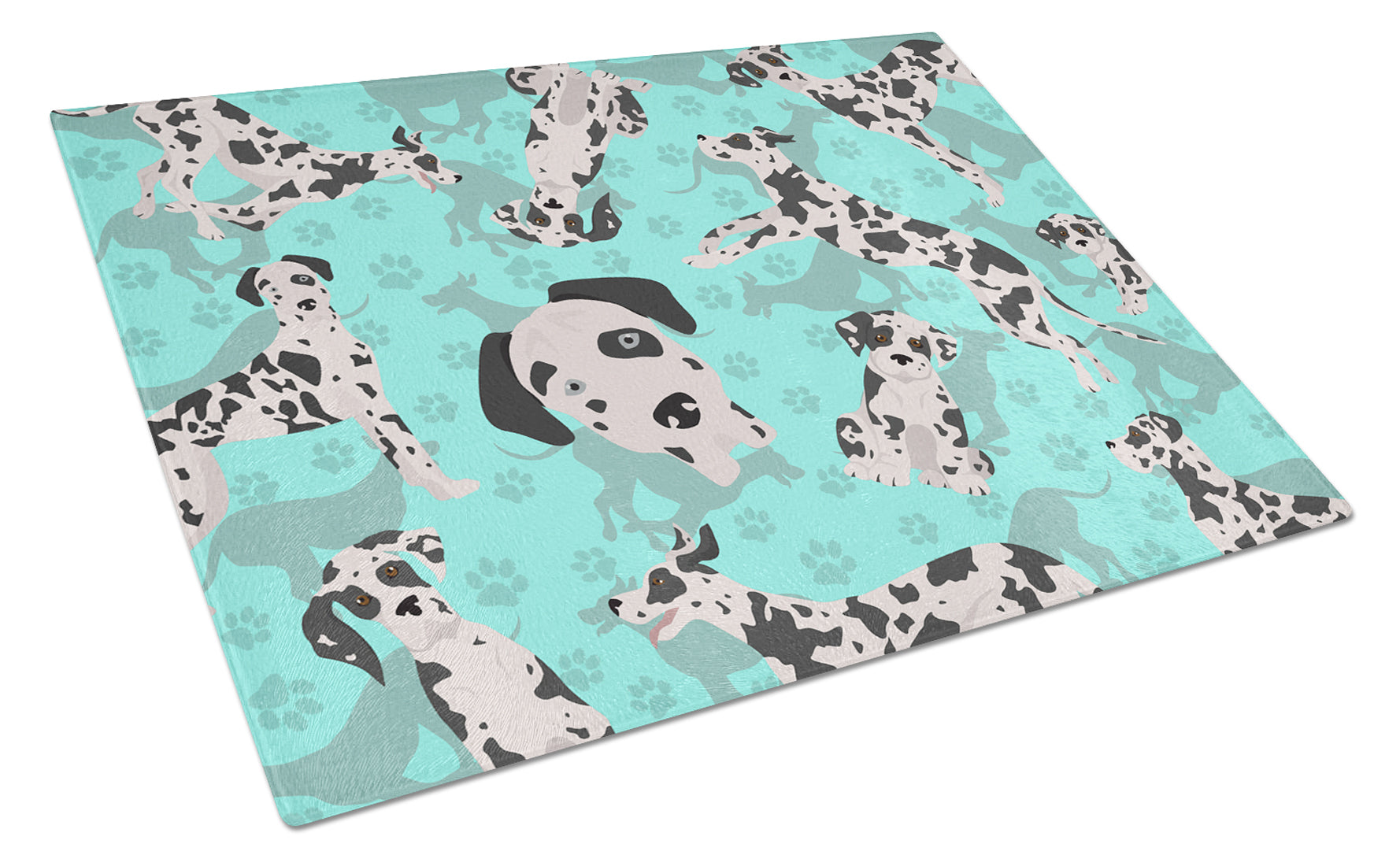 Buy this Harlequin Natural Ears Great Dane Glass Cutting Board Large