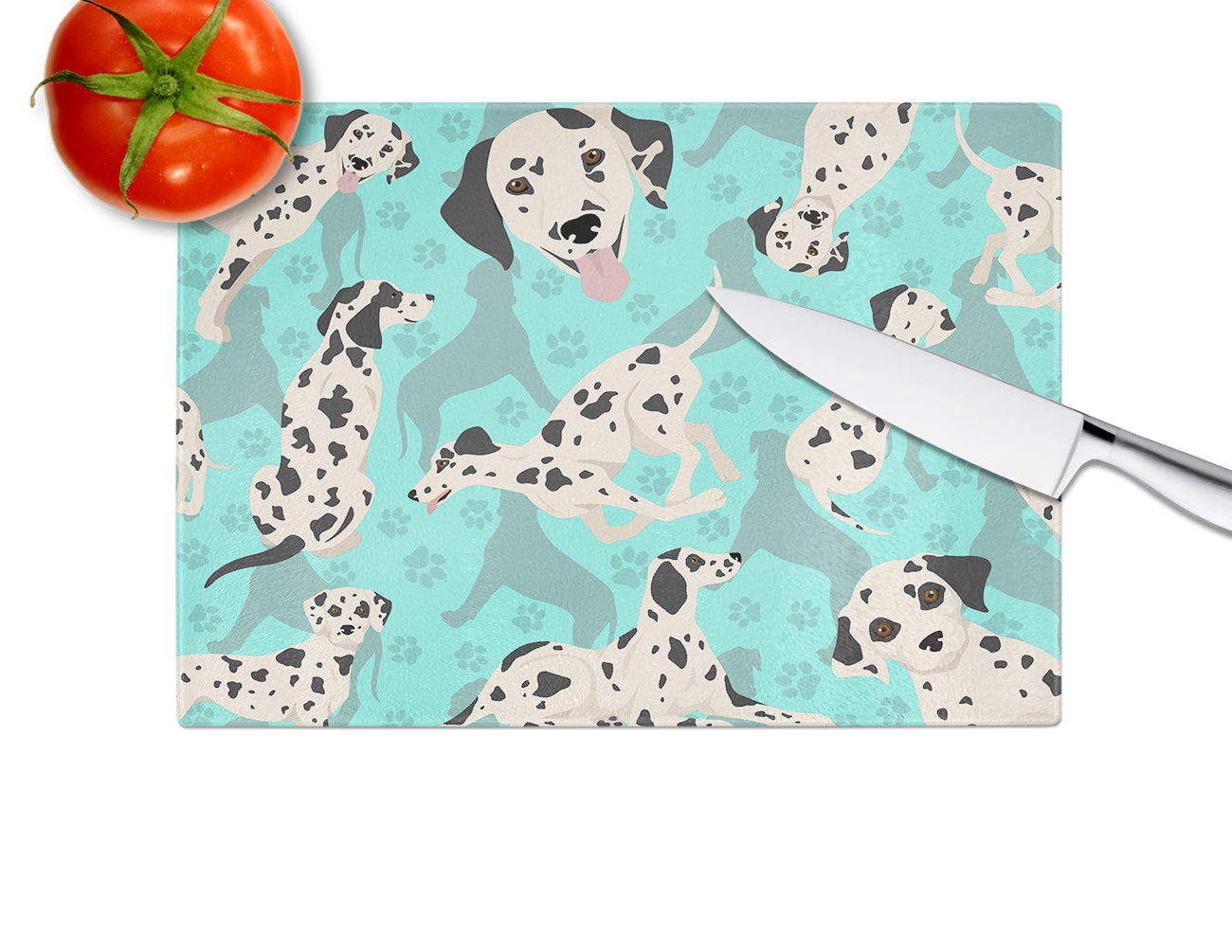 Dalmatian Glass Cutting Board Large