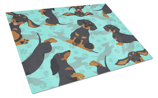 Buy this Black and Tan Dachshund Glass Cutting Board Large