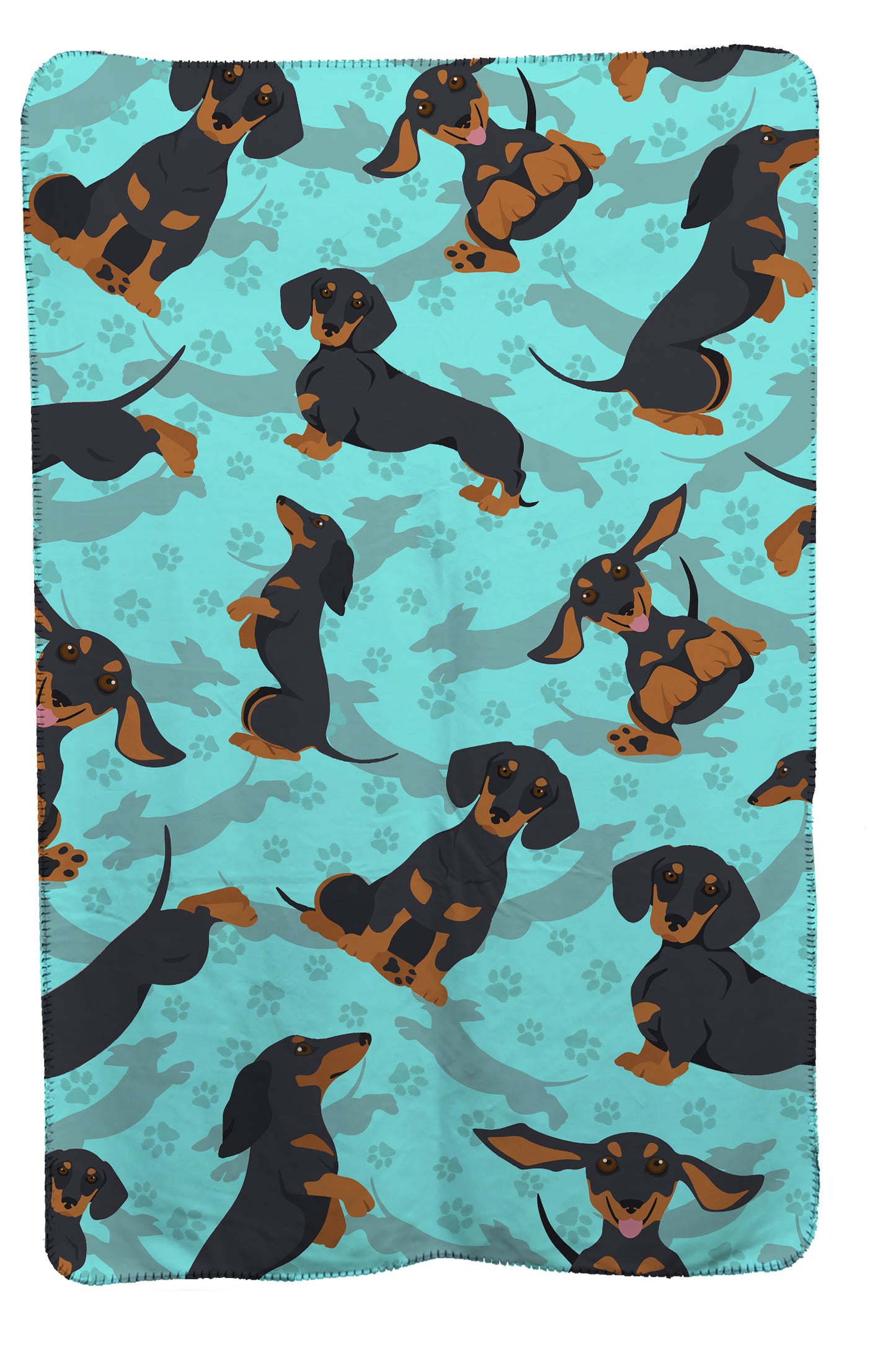 Buy this Black and Tan Dachshund Soft Travel Blanket with Bag