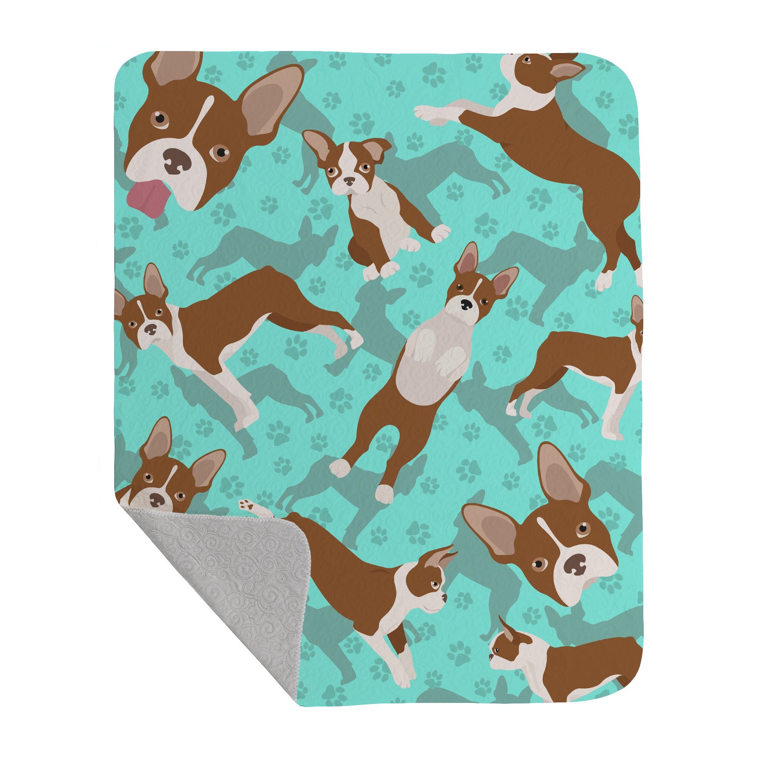 Buy this Red Boston Terrier Quilted Blanket 50x60