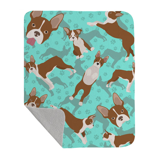 Buy this Red Boston Terrier Quilted Blanket 50x60