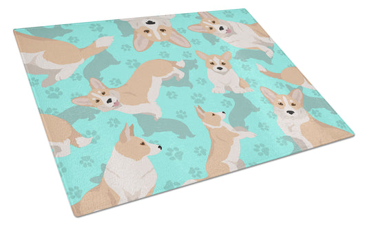 Buy this Fawn Cardigan Corgi Glass Cutting Board Large