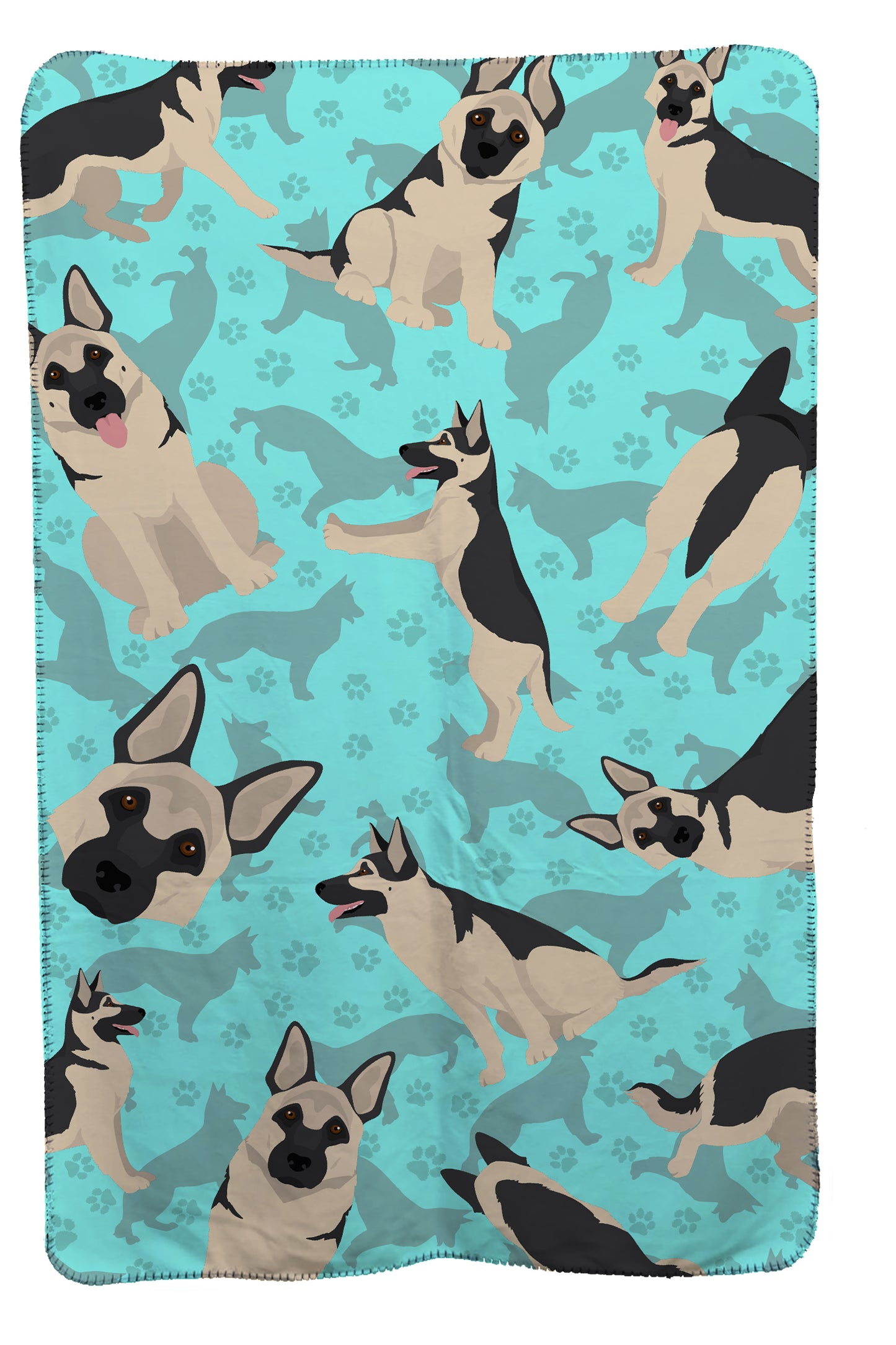 Buy this Black and Silver German Shepherd Soft Travel Blanket with Bag