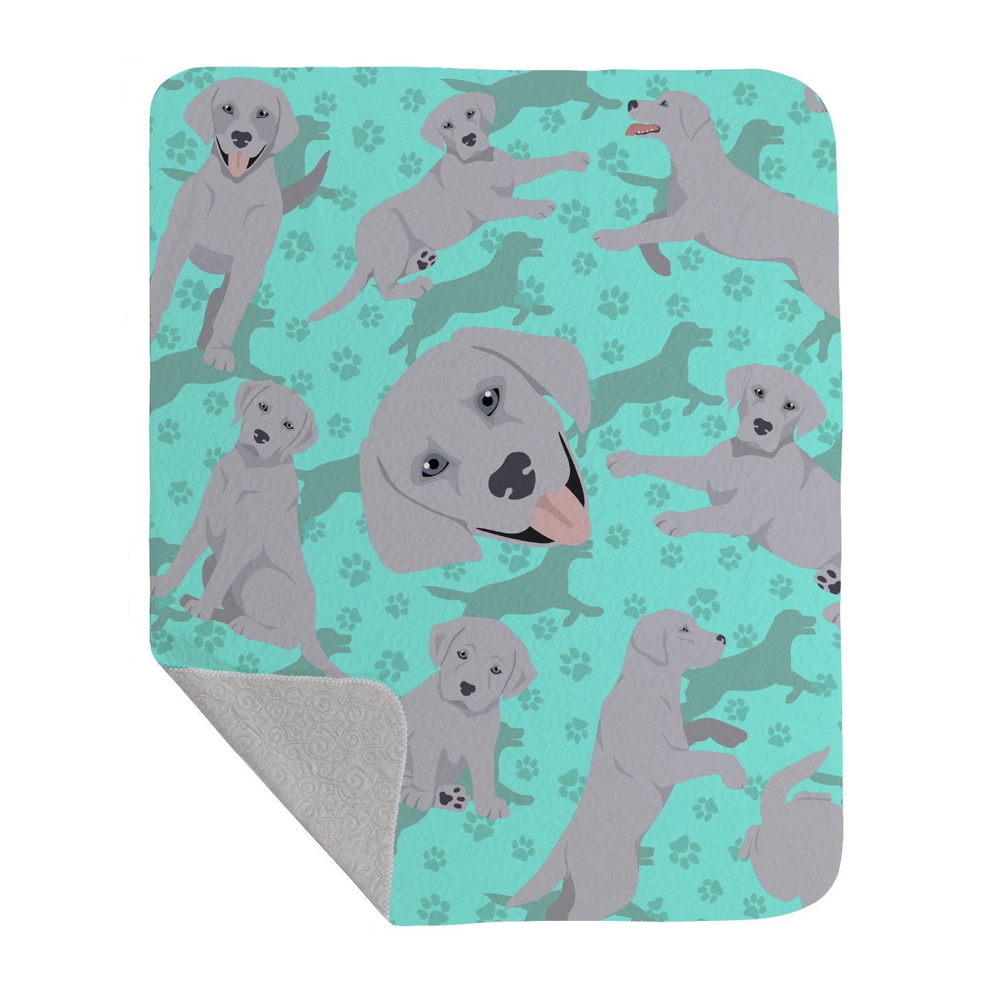 Buy this Silver Labrador Retriever Quilted Blanket 50x60