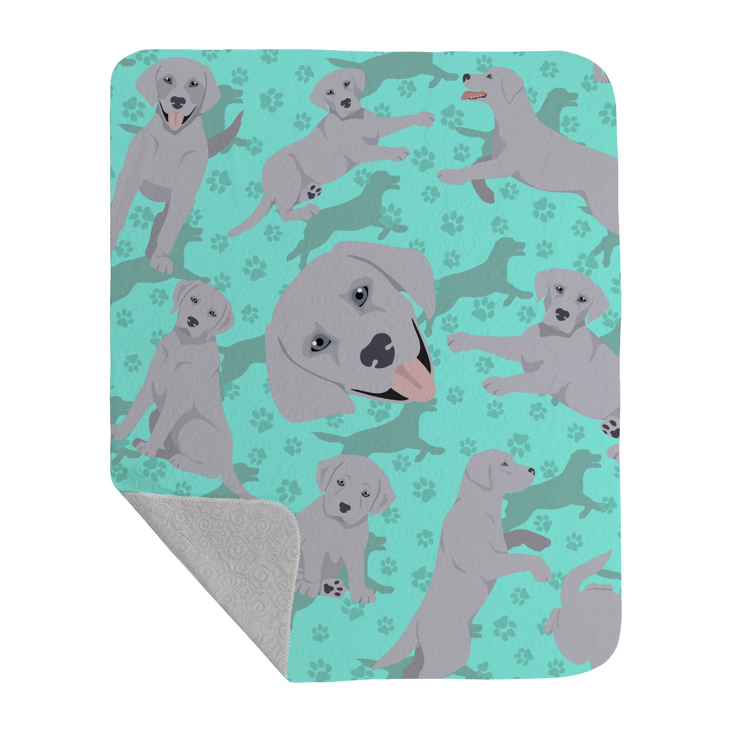 Buy this Silver Labrador Retriever Quilted Blanket 50x60