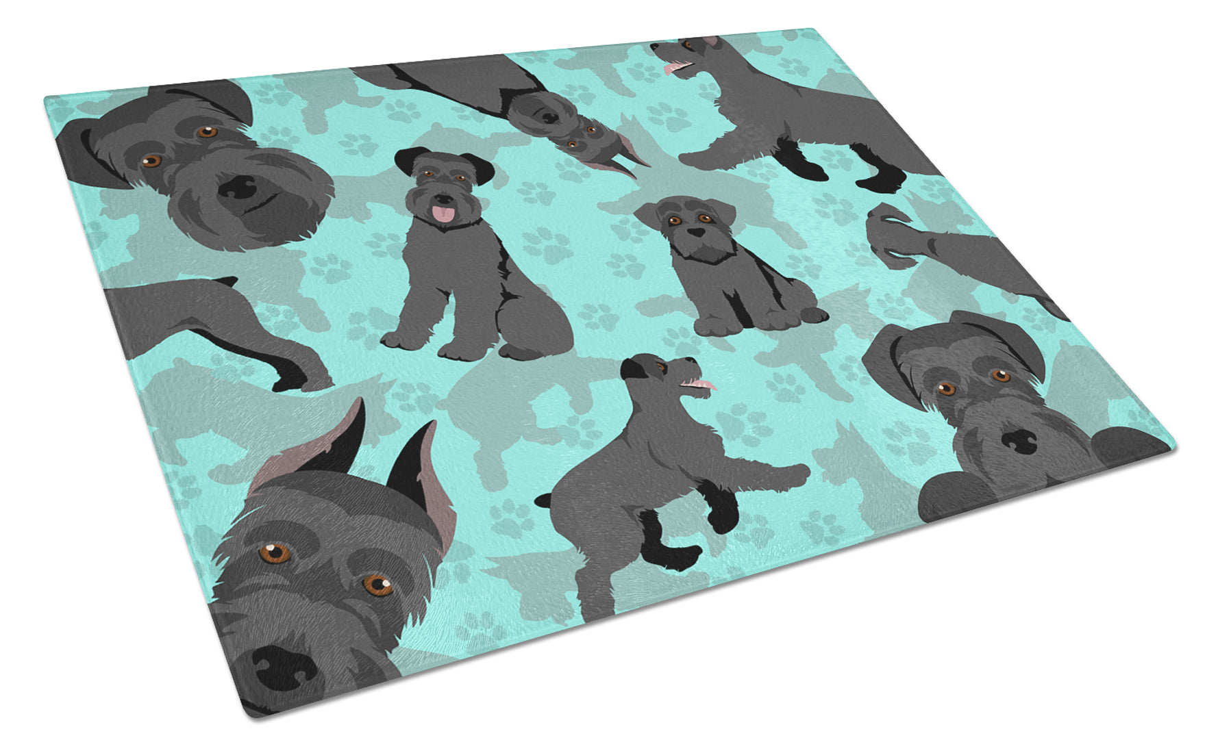 Buy this Black Schnauzer Glass Cutting Board Large