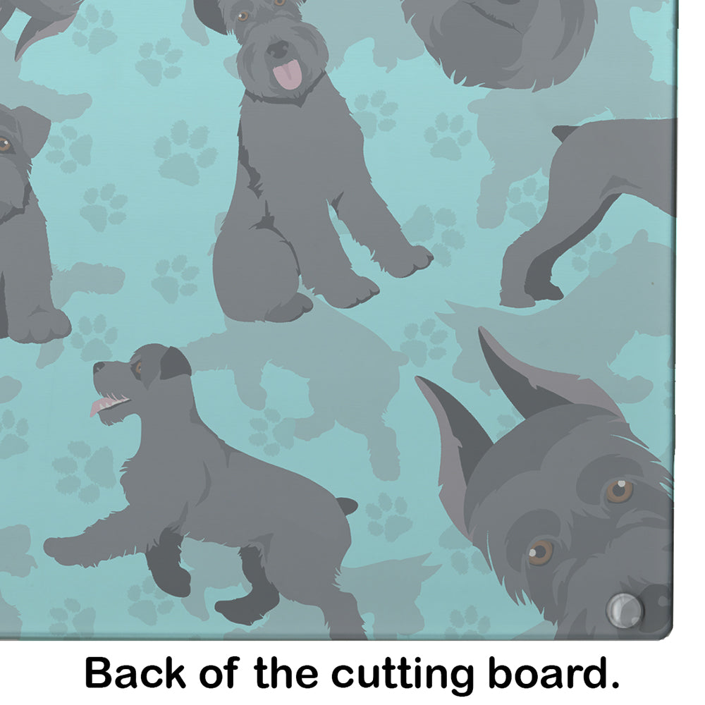 Black Schnauzer Glass Cutting Board Large