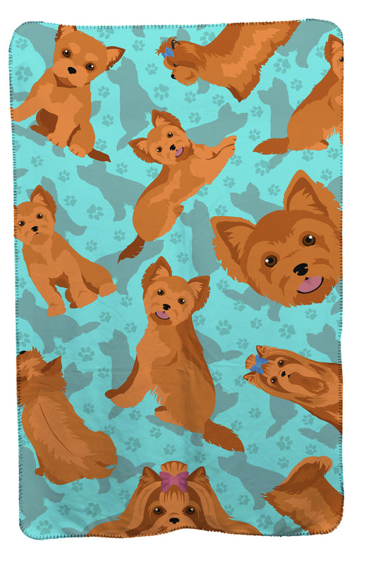 Buy this Red Yorkie Soft Travel Blanket with Bag