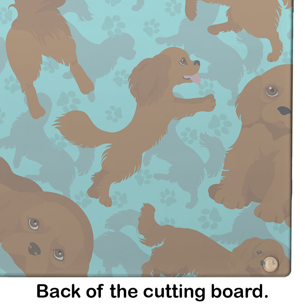 Ruby Cavalier Spaniel Glass Cutting Board Large