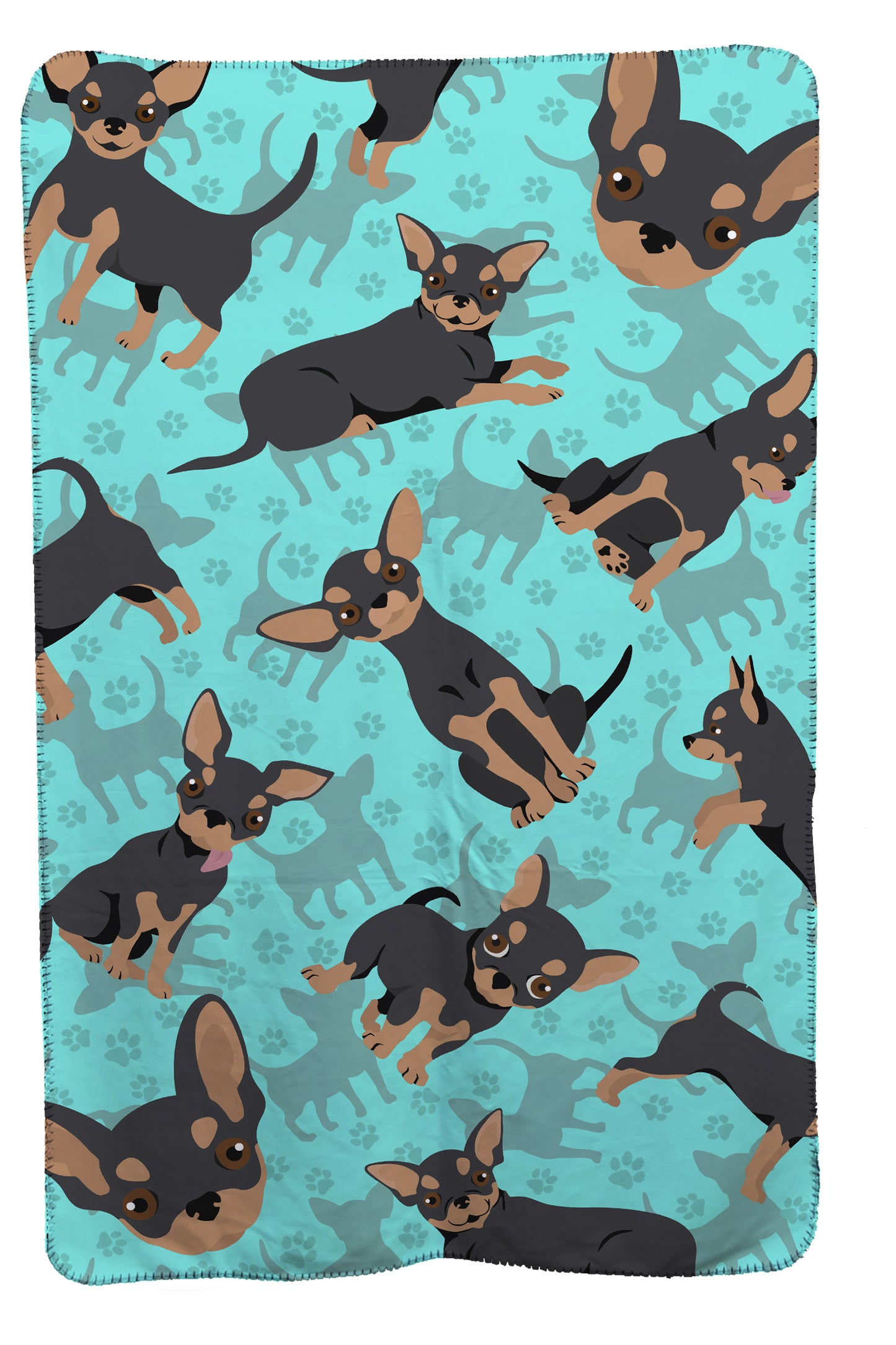 Buy this Black and Tan Chihuahua Soft Travel Blanket with Bag