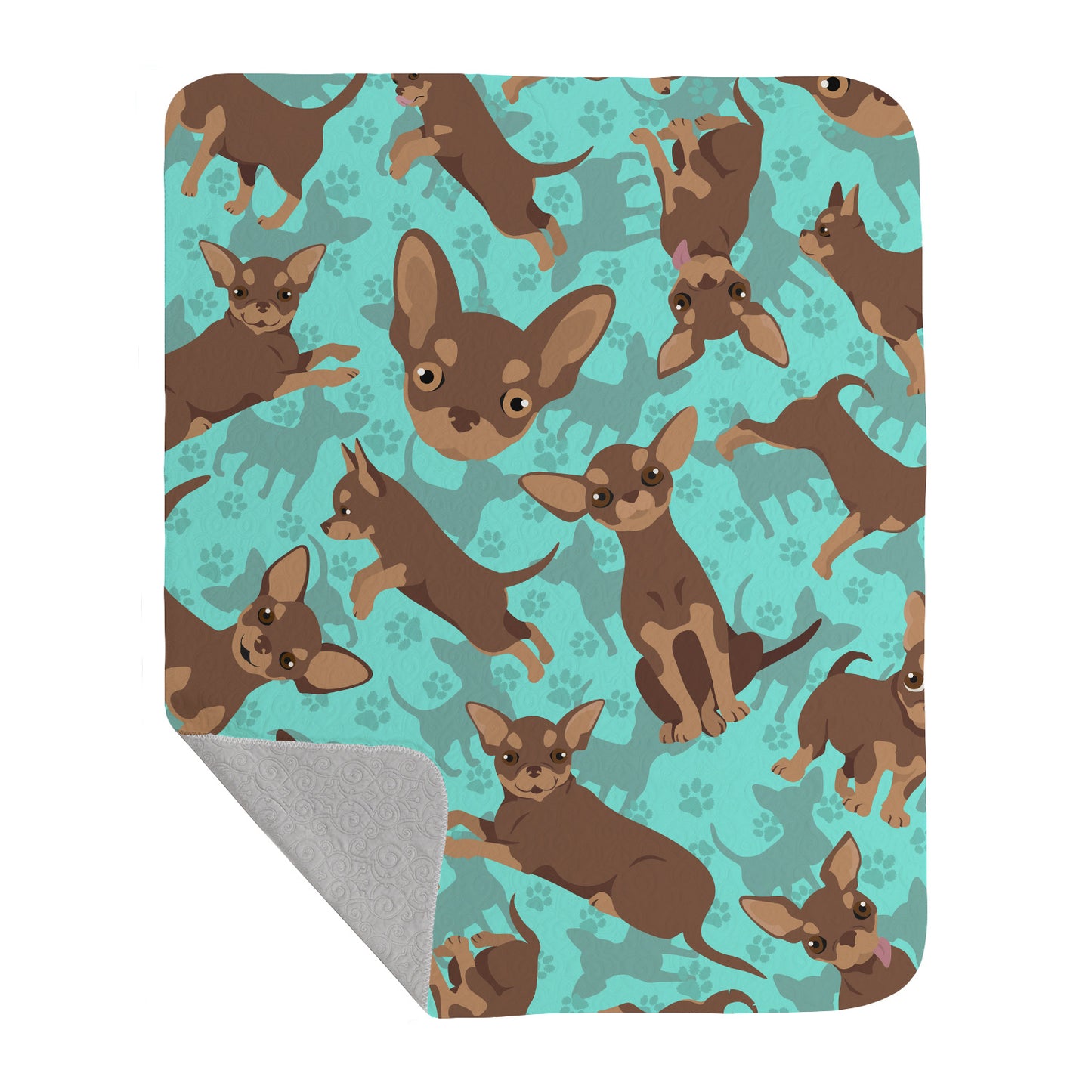 Buy this Chocolate Chihuahua Quilted Blanket 50x60