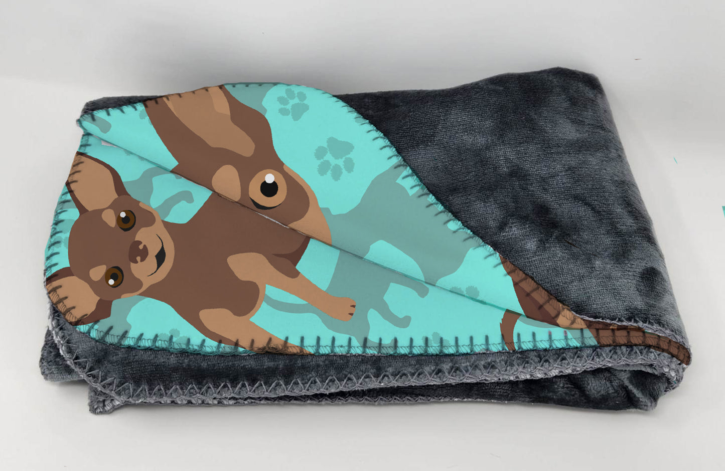 Chocolate Chihuahua Soft Travel Blanket with Bag