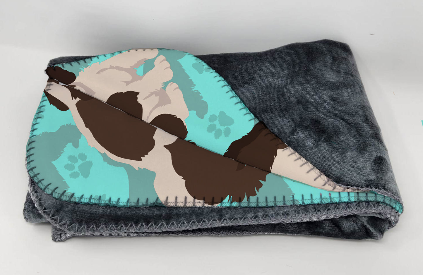 Liver English Springer Spaniel Soft Travel Blanket with Bag