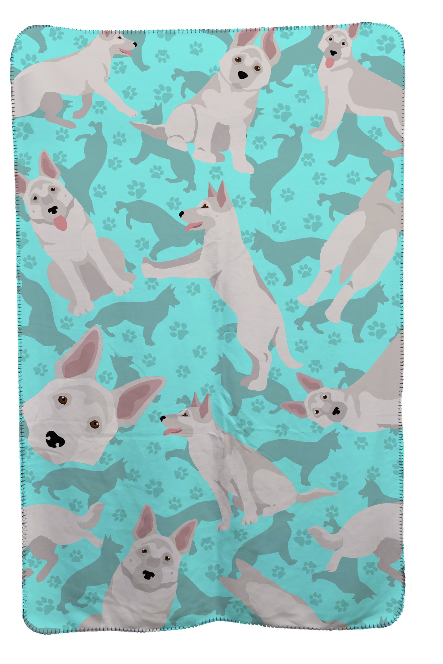 Buy this White German Shepherd Soft Travel Blanket with Bag