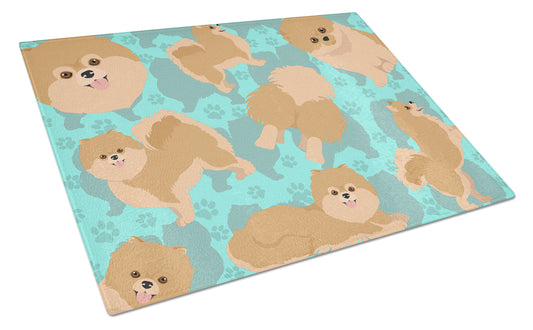 Buy this Orange Pomeranian Glass Cutting Board Large
