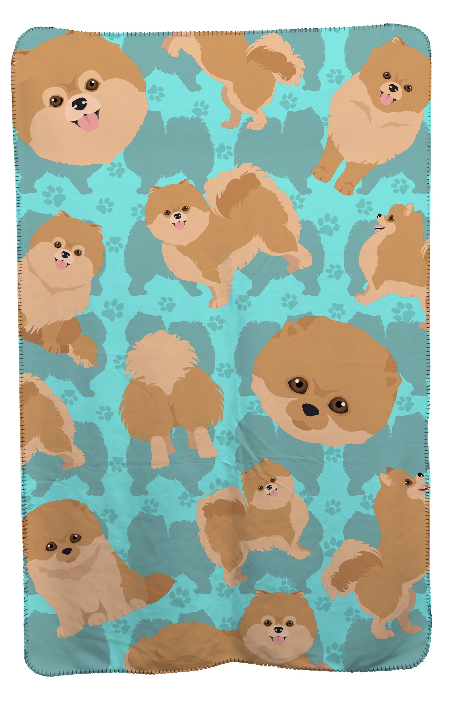 Buy this Orange Pomeranian Soft Travel Blanket with Bag