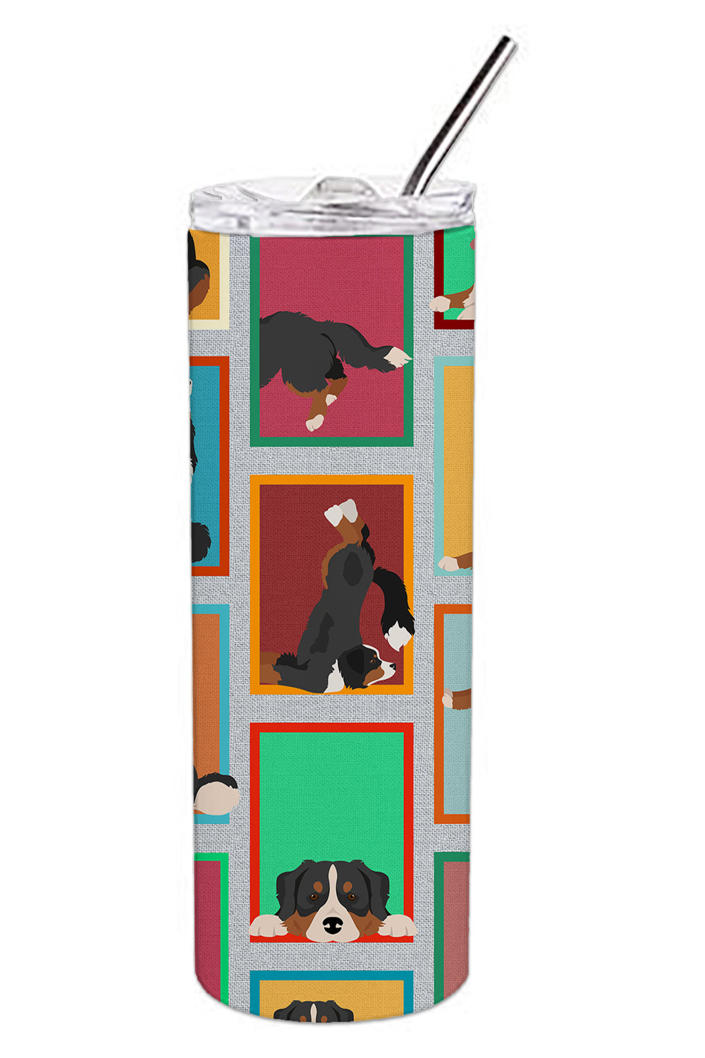 Buy this Lots of Bernese Mountain Dog Stainless Steel Skinny Tumbler