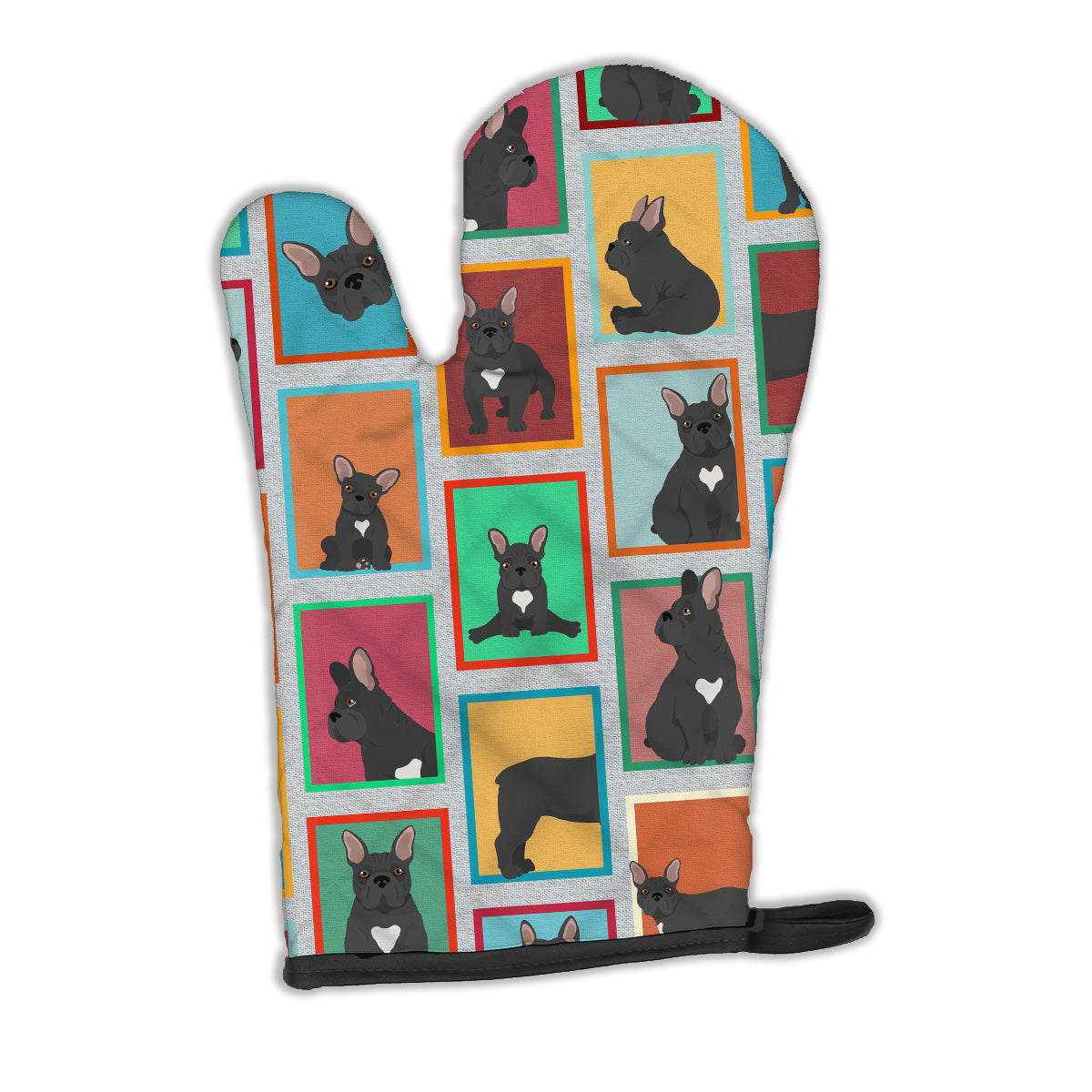 Buy this Lots of Black French Bulldog Oven Mitt