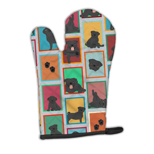 Buy this Lots of Black Pug Oven Mitt