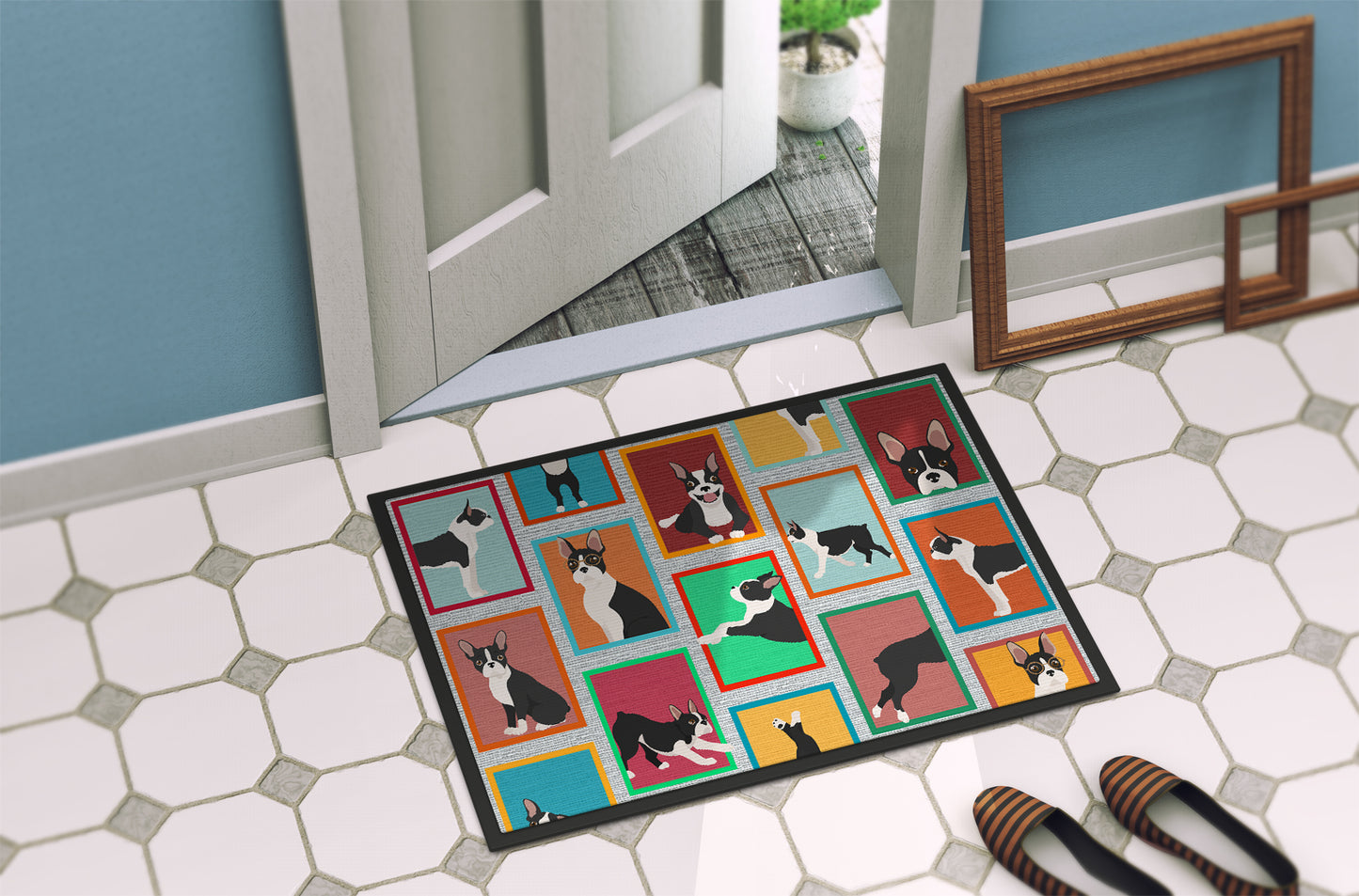 Lots of Boston Terrier Doormat