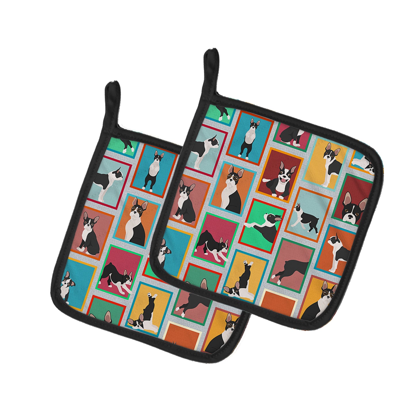 Buy this Lots of Boston Terrier Pair of Pot Holders