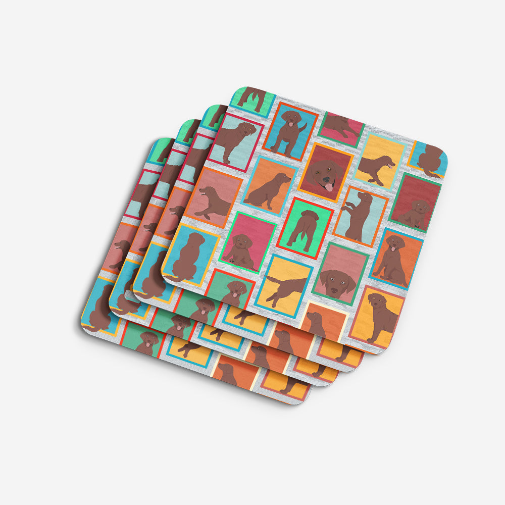 Lots of Chocolate Labrador Retriever Foam Coasters